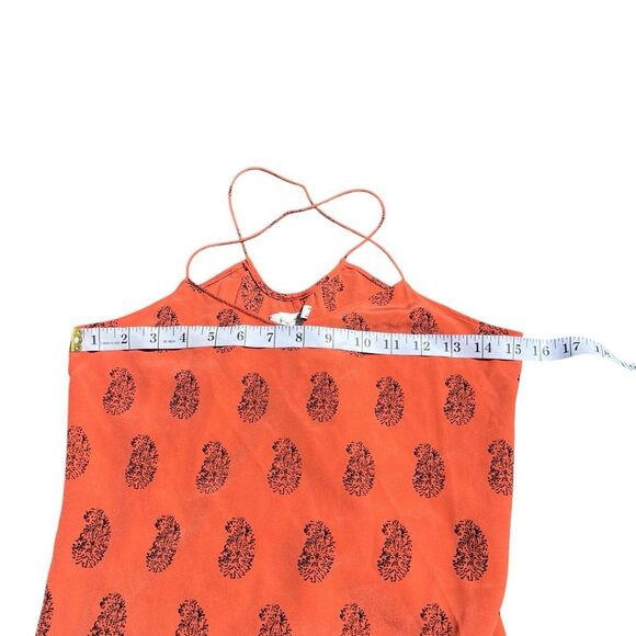 MADEWELL Orange Parsley Print Strapy Blouse Size XS - Picture 6 of 6